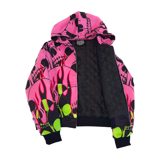 PINK NASCAR EXTRA CROPPED JACKET