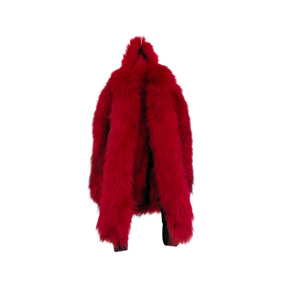 RED FLAME FUR BACKPACK