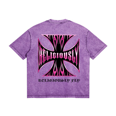 PURPLE HAZE IRON CROSS T-SHIRT