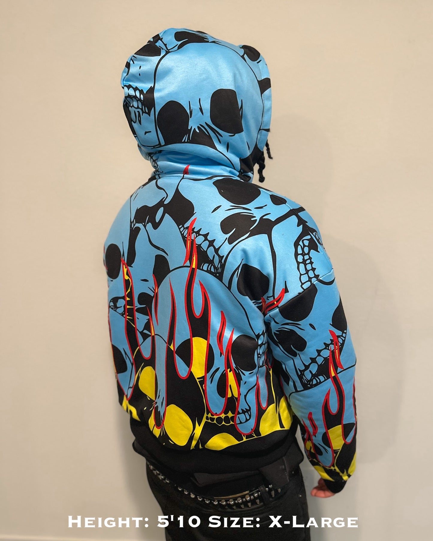 LIGHT BLUE NASCAR CROPPED JACKET