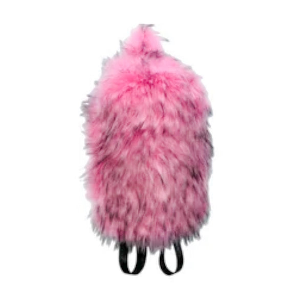 PINK FLAMINGO FUR BACKPACK