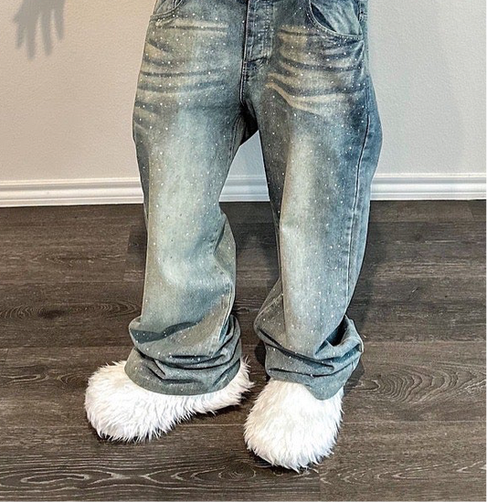 WHITE FUR MULES