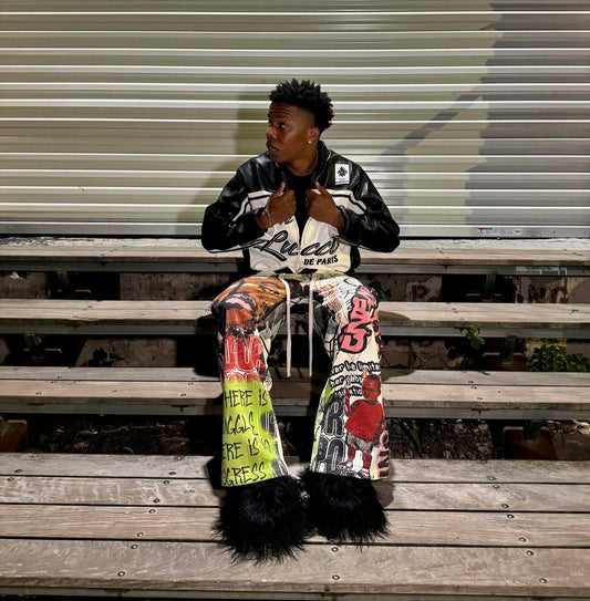 BLACK CAT FUR SLIDES