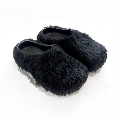 MIDNIGHT FUR SLIP ONS