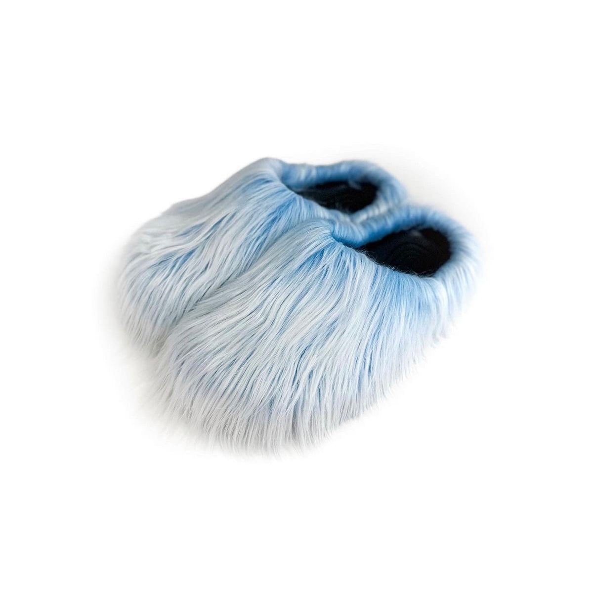 POWDER BLUE SHORT FUR SLIDES