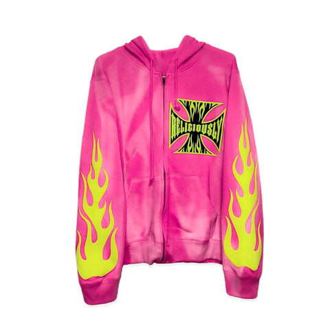 PINK "IRON CROSS" HOODIE