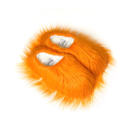 ORANGE SHAGGY SLIPPERS