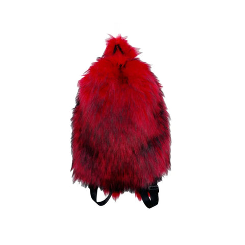 RED FLAME FUR BACKPACK