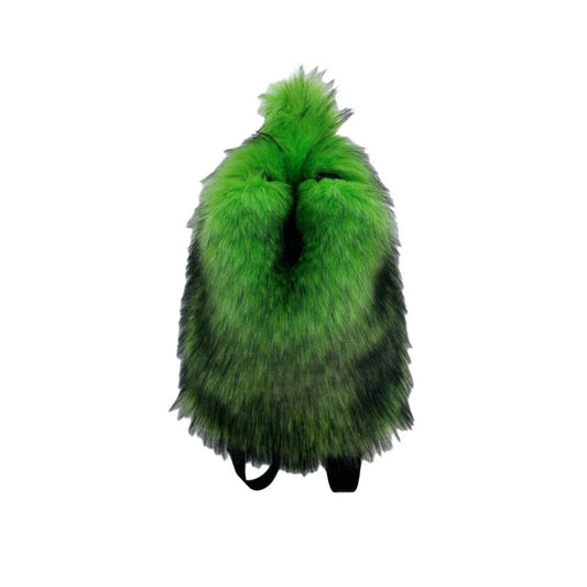 SLIME GREEN FUR BACKPACK