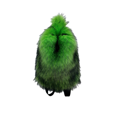 Neon Green Fur Backpack