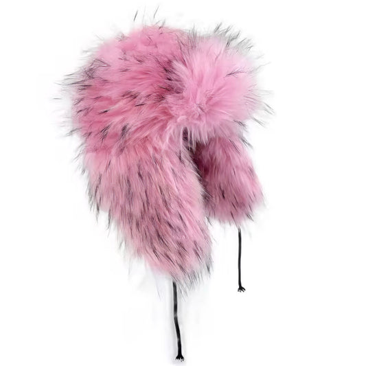 PINK FLAMINGO FUR HAT