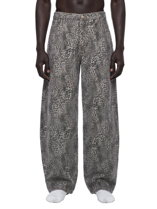 leopard,cheetah,streetwear,wide,leg,pants,jeans,mens,unisex